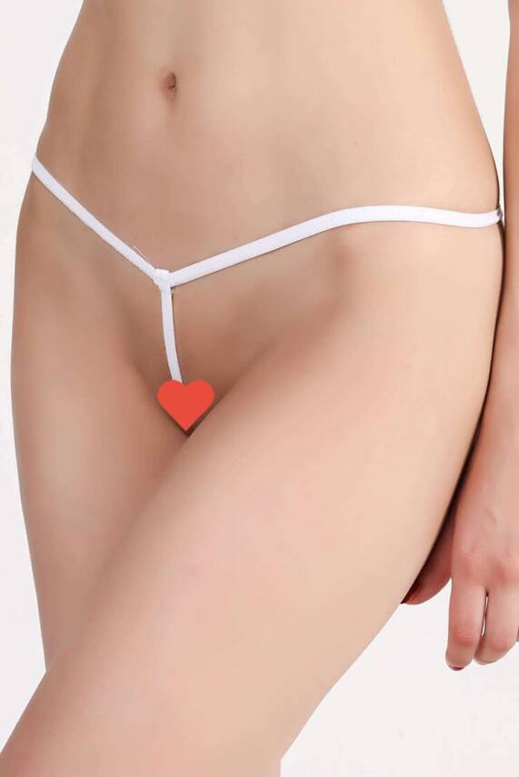 Beyaz Fantazi İp Tanga TM1134 - 1