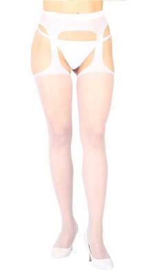 Beyaz Özel Bölgesi Açık Fantazi Külotlu Çorap TM1054 - hepimiz alalım