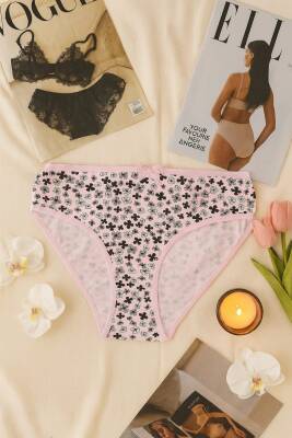 Kadın 3'lü Pamuklu Desenli Külot Seti - Rahat & Nefes Alan İç Giyim - 2