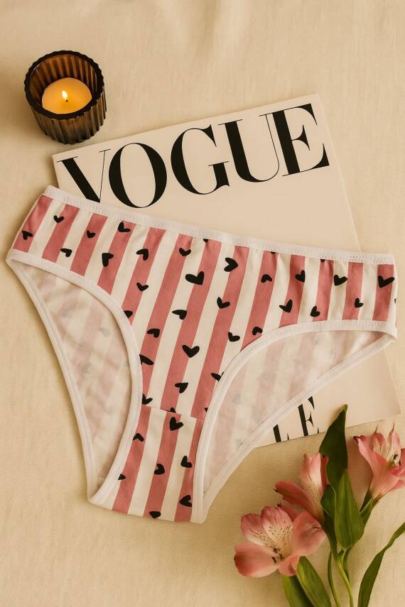 Kadın 3'lü Pamuklu Desenli Külot Seti - Rahat & Nefes Alan İç Giyim - 4