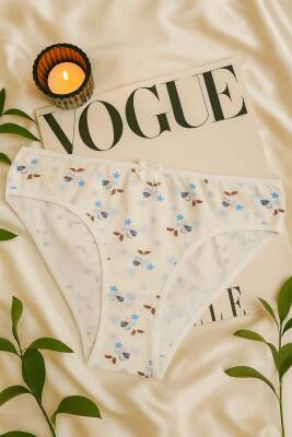 Kadın 3'lü Pamuklu Desenli Külot Seti - Rahat & Nefes Alan İç Giyim - 2