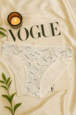 Kadın 3'lü Pamuklu Desenli Külot Seti - Rahat & Nefes Alan İç Giyim - 4