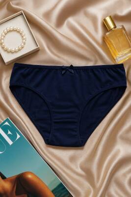 Kadın 3'lü Pamuklu Külot Seti - Lacivert, Siyah, Mor - Günlük Rahat Dikişsiz Slip - 2