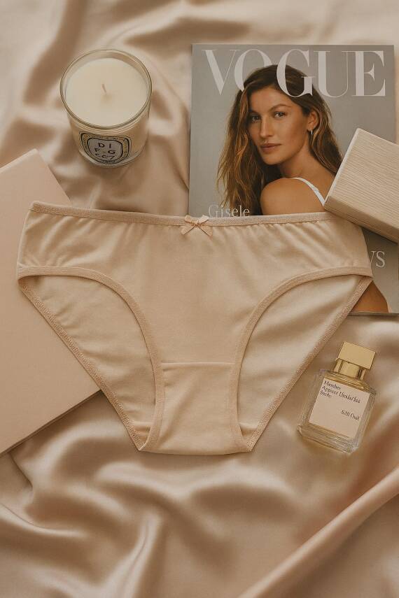 Kadın 5'li Pamuklu Külot Seti - Ten, Bej, Beyaz, Krem, Yeşil - Günlük Rahat Dikişsiz Slip - 2