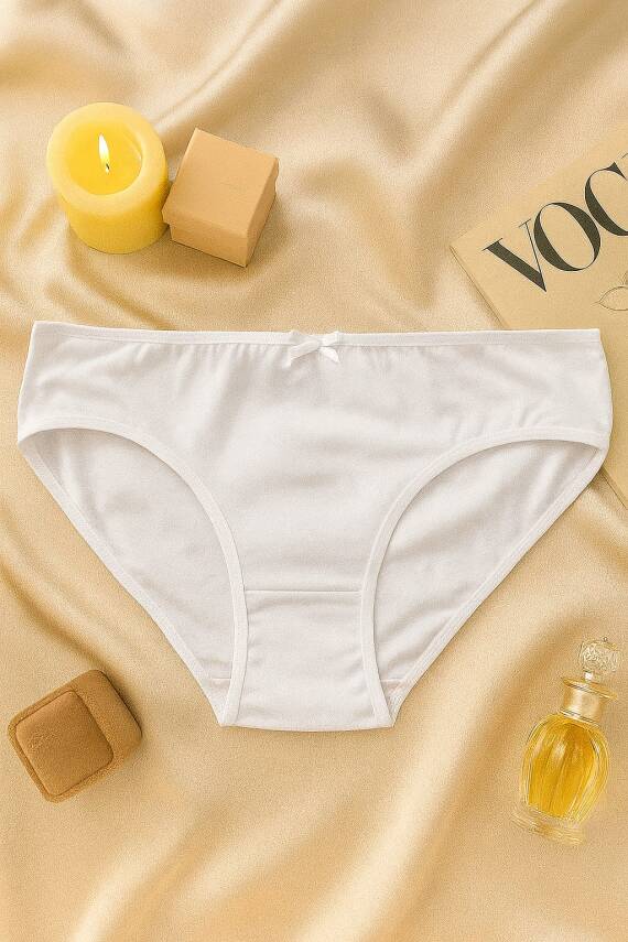 Kadın 5'li Pamuklu Külot Seti - Ten, Bej, Beyaz, Krem, Yeşil - Günlük Rahat Dikişsiz Slip - 3