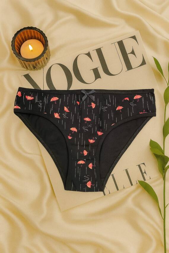 Kadın 6'lI Pamuklu Desenli Külot Seti - Rahat & Nefes Alan İç Giyim - 5