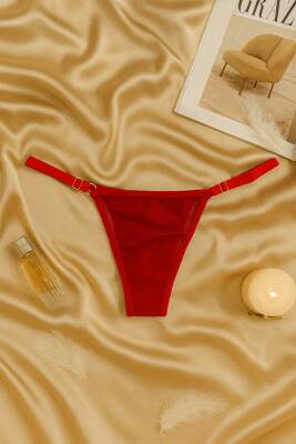 Kırmızı Şeffaf Jartiyerli Sütyen Külot Takımı - 3