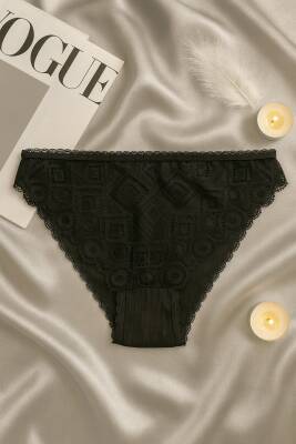 Siyah Dantelli Push Up Sütyen Takımı - 3