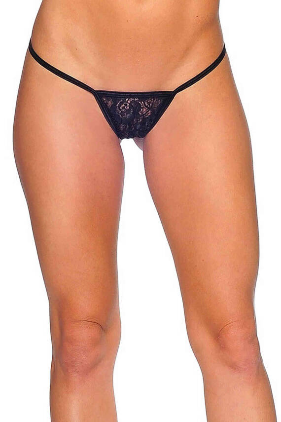 Siyah Dantelli Tanga TM1164 - 1