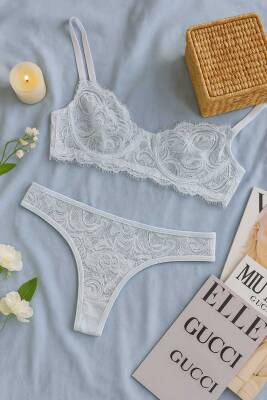 Zarif Dantelli Bralet ve String Külot Takımı - hepimiz alalım